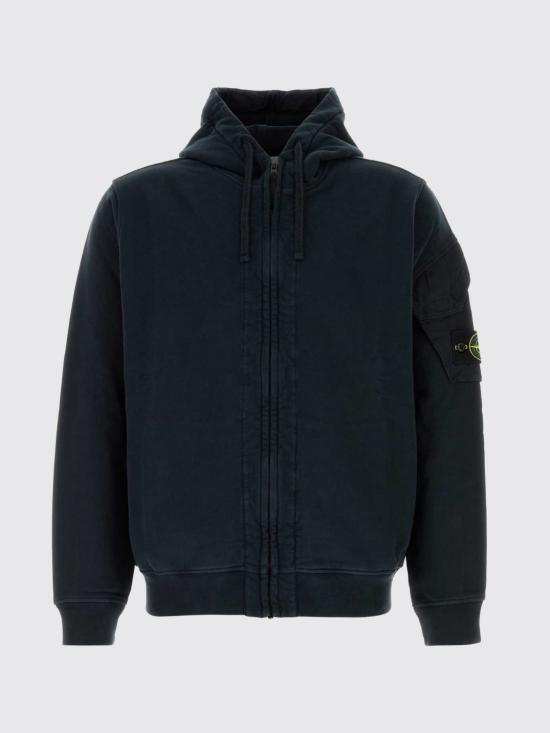 26FW 스톤 아일랜드 코튼 플리스 후드 집업 코튼 플리스 후드 집업 6100016S0A20 V0020 Navy - STONE ISLAND