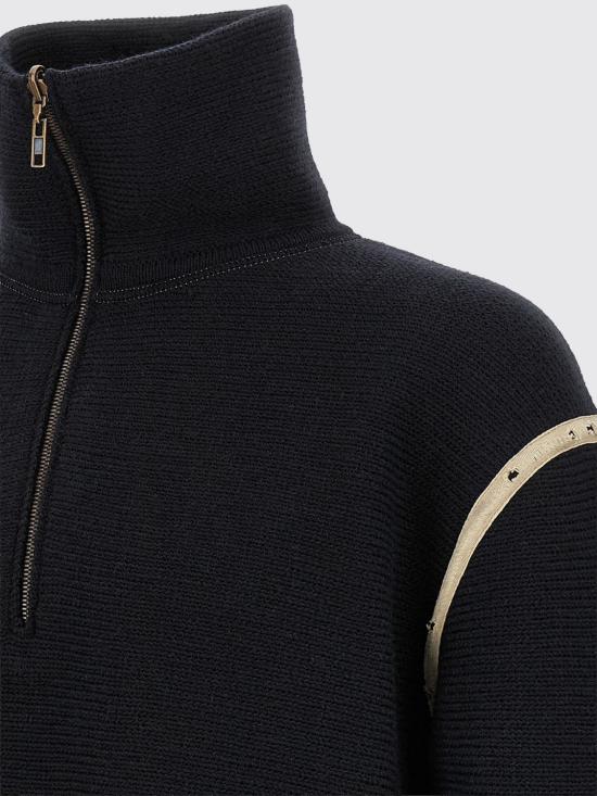 26FW 마르지엘라 엘보우 패치 스웨터 S50HA1072S18147 511 Navy - MAISON MARGIELA