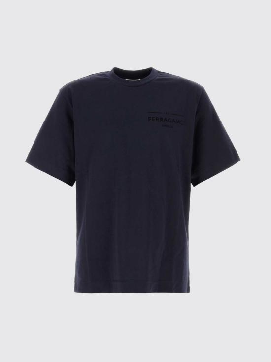 26FW 살바토레 페라가모 반팔 티셔츠 145920 796592 Navy - SALVATORE FERRAGAMO