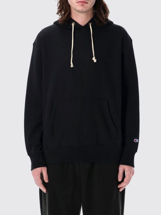 26FW 챔피온 후드 티셔츠 222566 KK001 Black