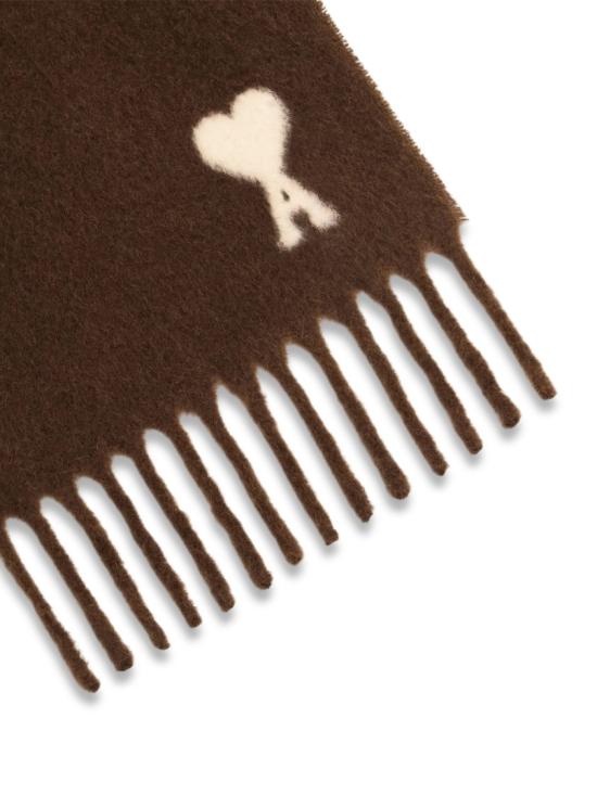 26FW 아미 알파카 아미 드 꾀흐 스카프 USF673AW00042221 Brown - AMI