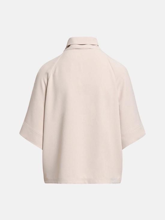  에센셜앤트워프 블라우스 Essentiel Antwerp Kassie 넥 타이 탑 머쉬룸 무드 - ESSENTIEL ANTWERP
