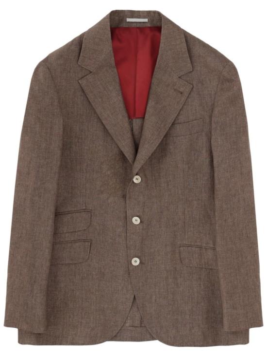  브루넬로 쿠치넬리 리넨 디컨스트럭티드 재킷 MB4307BWD C089 Brown