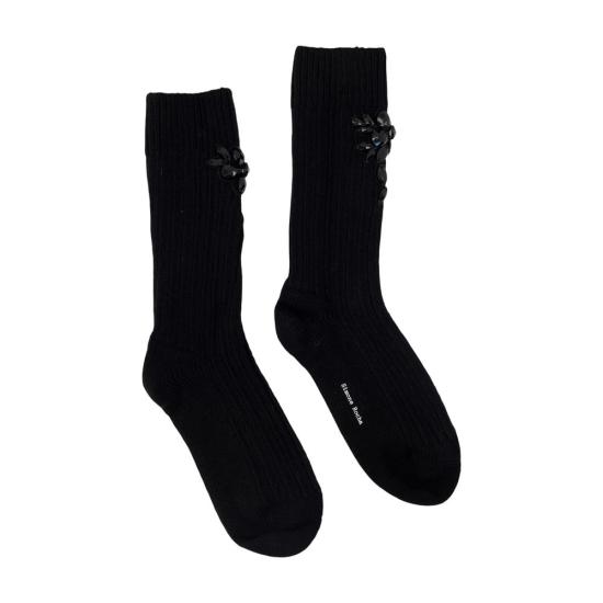 26FW 시몬로샤 양말 SOCK76B 0673 BLACK JET BLACK