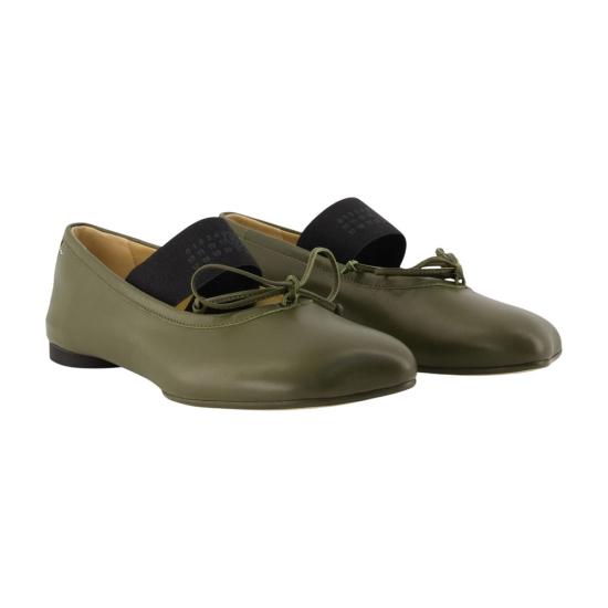 26FW MM6 메종마르지엘라 아나토믹 뉴메릭 발레리나 플랫 슈즈 S59WZ0099 P3628 T7010 KHAKI - MM6 MAISON MARGIELA