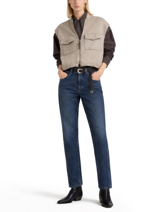  브루넬로 쿠치넬리 데님 MA095P5847 C9039 Black - BRUNELLO CUCINELLI