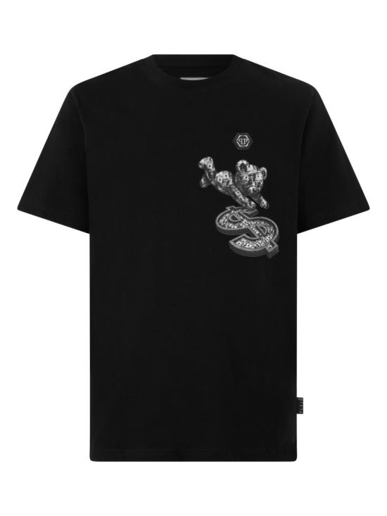 26FW 필립 플레인 반팔 티셔츠 FAFC MTK9133 PJY002N Black