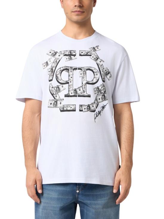 26FW 필립 플레인 반팔 티셔츠 FAFC MTK9117 PJY002N White - PHILIPP PLEIN