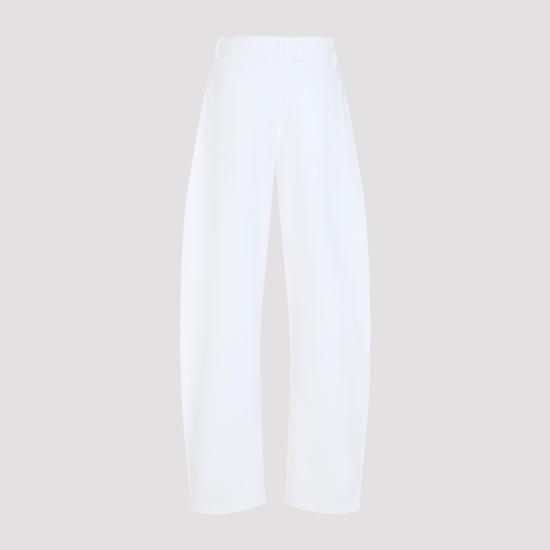 26FW 알라이아 스트레이트 팬츠 AA9P1280D027D 000 BLANC - ALAIA