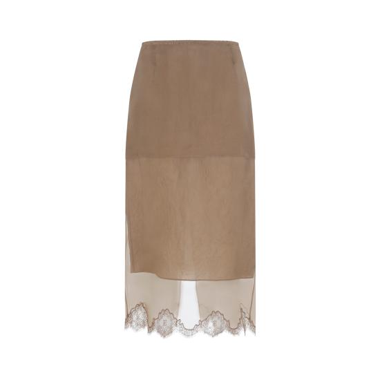 26FW 까르벵 미디 스커트 6262K21290 N847 CARAMEL - CARVEN