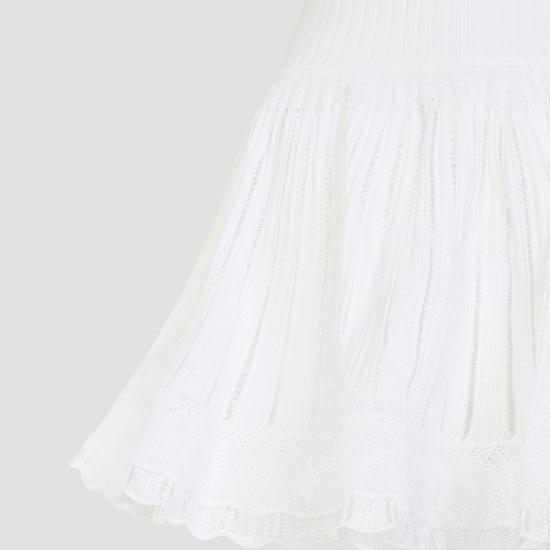 26FW 알라이아 숏팬츠 AA9P1123M7126 000 BLANC - ALAIA