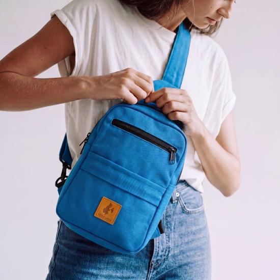  EcoDunia 크로스백 에코두니아 우모자 라지 캔버스 크로스바디 슬링백 - OTHER BRANDS