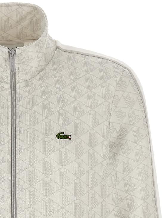 26FW 라코스테 모노그램 집업 스웨트셔츠 SH13684IW Gray - LACOSTE