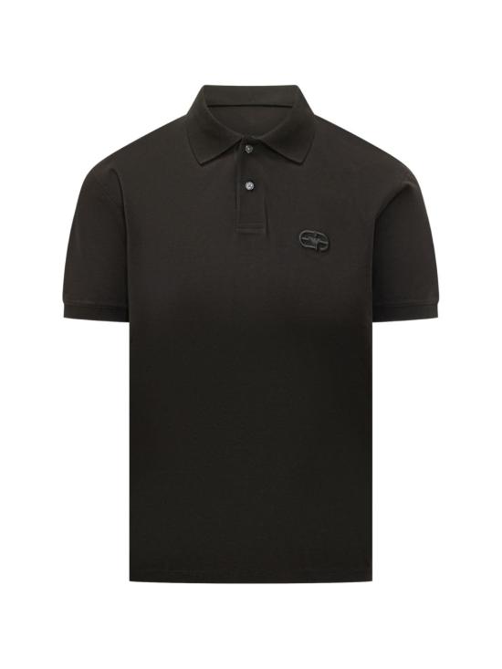 26FW 엠포리오 아르마니 로고 저지 폴로 셔츠 EM004579 AF13742UC001 BLACK