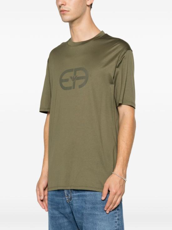 26FW 엠포리오 아르마니 반팔 티셔츠 EM004581 AF10017U7046 GREEN - EMPORIO ARMANI