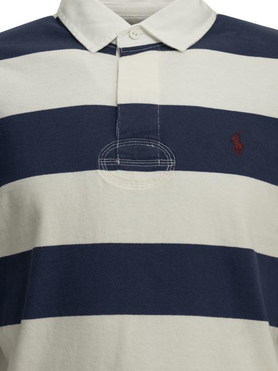 26FW 폴로 랄프로렌 아이코닉 럭비 셔츠 710717116510TRPHY CRM BTHUS NVY Blue - POLO RALPH LAUREN
