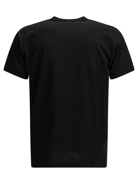 26FW 꼼데가르송 더블하트 와펜 반팔티 AX T288 0511 BLACK - COMME DES GARCONS