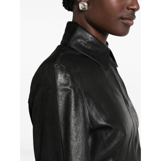 26FW 스포트막스 가죽 자켓 SPSCOCCOLE 091F 002 BLACK - SPORTMAX