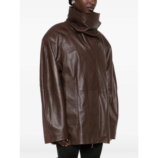 26FW 스포트막스 가죽 자켓 SPSALAGGIO 088F 001 BROWN - SPORTMAX