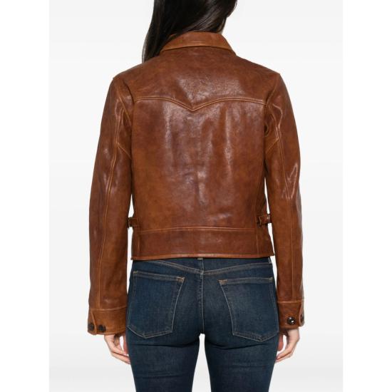 26FW 리던 가죽 자켓 445 06WDEVJKT COGNA BROWN - RE/DONE