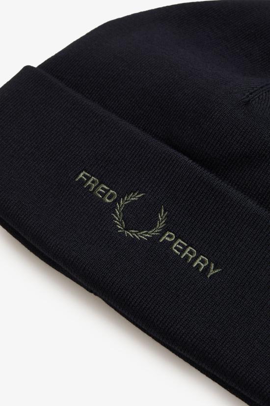 26FW 프레드페리 비니 C3300 13C BLACK LW GREEN - FRED PERRY