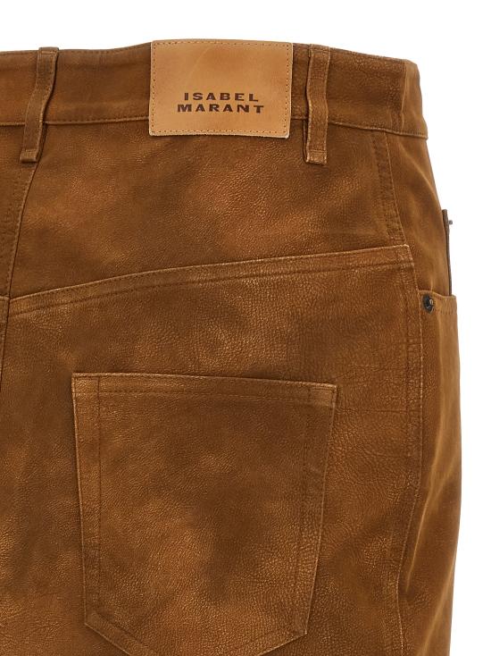 26FW 이자벨마랑에뚜왈 비잔 빈티지 페이크 스웨이드 스커트 JU0524FAD3B01E50BW Brown - ISABEL MARANT ETOILE