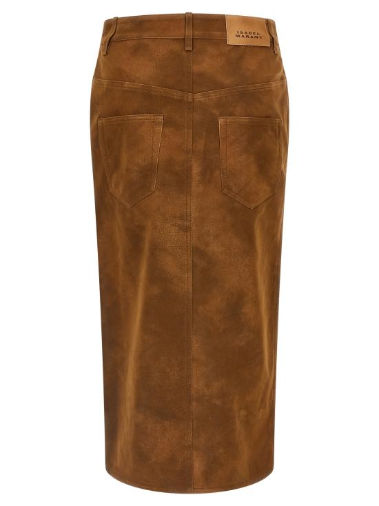 26FW 이자벨마랑에뚜왈 비잔 빈티지 페이크 스웨이드 스커트 JU0524FAD3B01E50BW Brown - ISABEL MARANT ETOILE