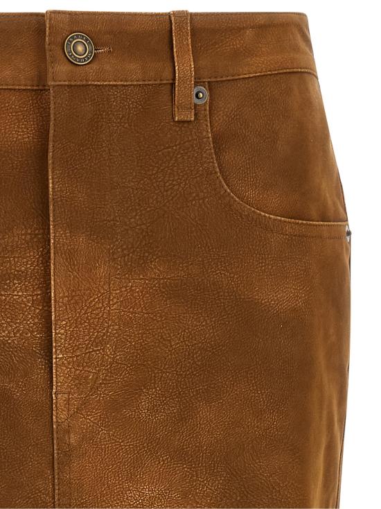 26FW 이자벨마랑에뚜왈 비잔 빈티지 페이크 스웨이드 스커트 JU0524FAD3B01E50BW Brown - ISABEL MARANT ETOILE