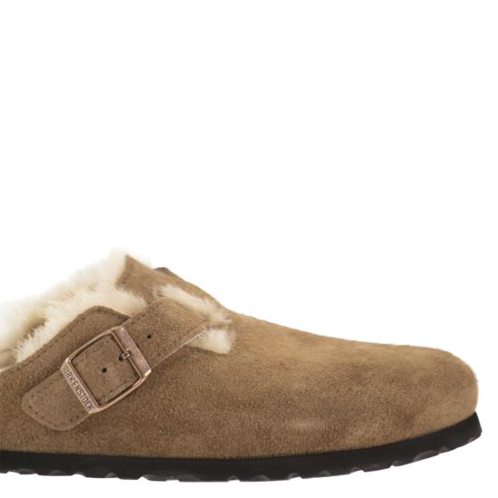 26FW 버켄스탁 보스턴 시어링 스웨이드 뮬 보스턴 시어링 스웨이드 뮬 1032432 BEIGE - BIRKENSTOCK
