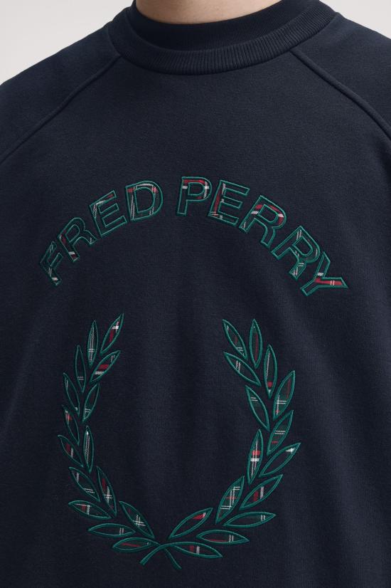 26FW 프레드페리 긴팔 티셔츠 M3652 608 NAVY - FRED PERRY
