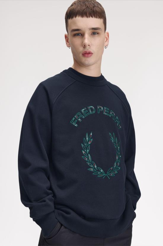 26FW 프레드페리 긴팔 티셔츠 M3652 608 NAVY - FRED PERRY
