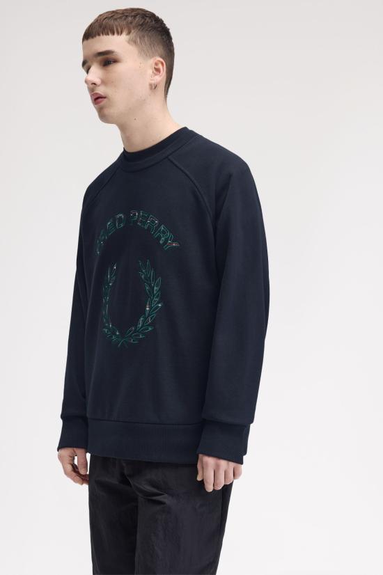 26FW 프레드페리 긴팔 티셔츠 M3652 608 NAVY - FRED PERRY