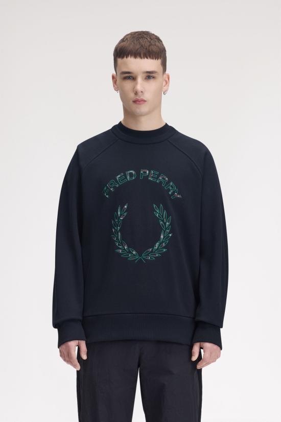 26FW 프레드페리 긴팔 티셔츠 M3652 608 NAVY - FRED PERRY