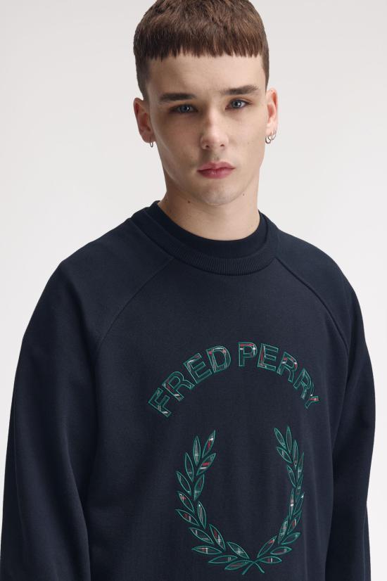 26FW 프레드페리 긴팔 티셔츠 M3652 608 NAVY - FRED PERRY