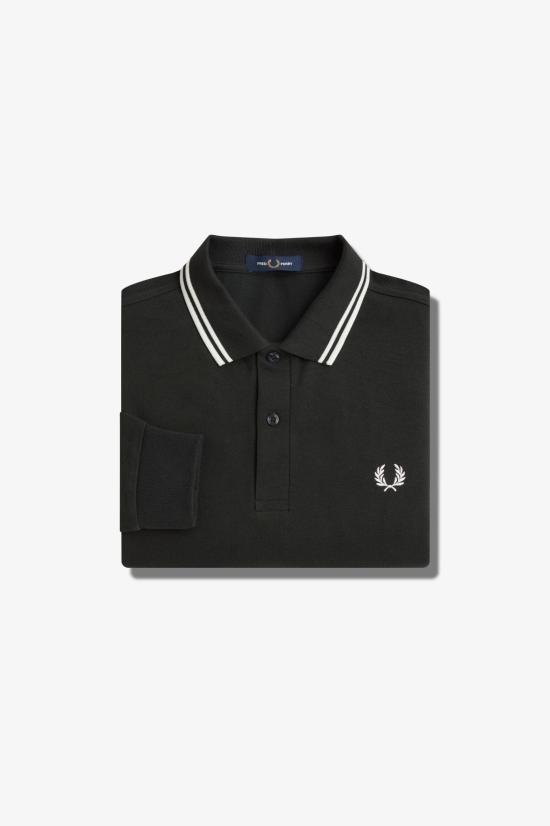 26FW 프레드페리 폴로 티셔츠 M3636 T50 NIGHT GREEN SNWHT - FRED PERRY