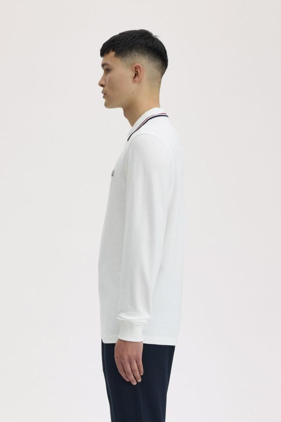 26FW 프레드페리 폴로 티셔츠 M3636 T60 SNWHT BRED NVY - FRED PERRY