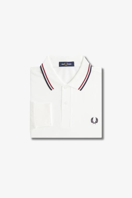 26FW 프레드페리 폴로 티셔츠 M3636 T60 SNWHT BRED NVY - FRED PERRY