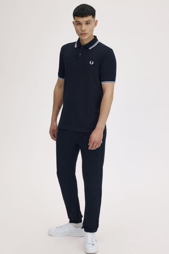 26FW 프레드페리 폴로 티셔츠 M3600 238 NAVY WHITE - FRED PERRY