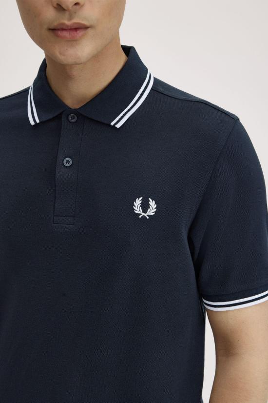 26FW 프레드페리 폴로 티셔츠 M3600 238 NAVY WHITE - FRED PERRY