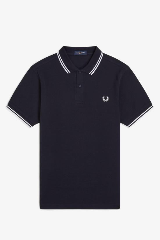 26FW 프레드페리 폴로 티셔츠 M3600 238 NAVY WHITE