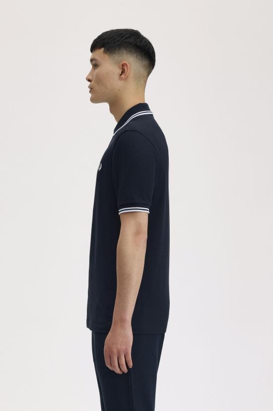 26FW 프레드페리 폴로 티셔츠 M3600 238 NAVY WHITE - FRED PERRY