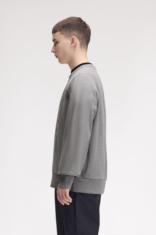 26FW 프레드페리 긴팔 티셔츠 M3652 420 STEEL MARL - FRED PERRY