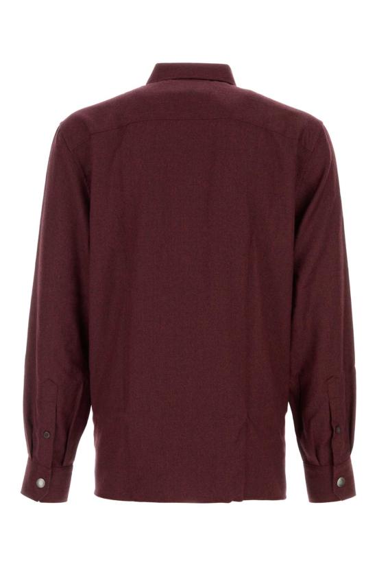 26FW 브루넬로 쿠치넬리 긴팔 셔츠 MY6660721 C063 Burgundy - BRUNELLO CUCINELLI