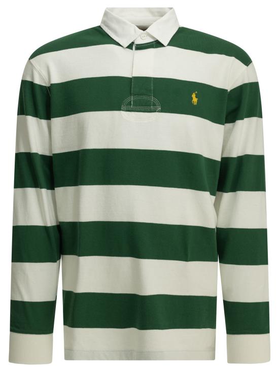 26FW 폴로 랄프로렌 아이코닉 럭비 셔츠 710717116512TRPHYCRMNWFOREST GREEN