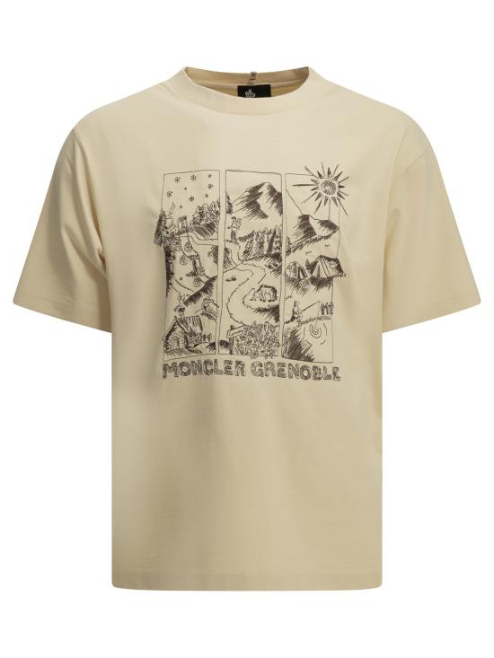  몽클레어 반팔 티셔츠 8C0000189AW1034 BEIGE