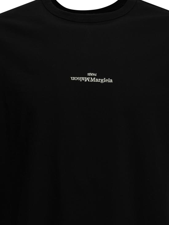 26FW 마르지엘라 로고 코튼 티셔츠 S50GC0736S22816900 BLACK - MAISON MARGIELA