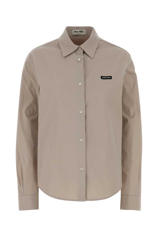 26FW 미우미우 포플린 스트레치 셔츠 MK2061SOOO6472F0A08 Beige