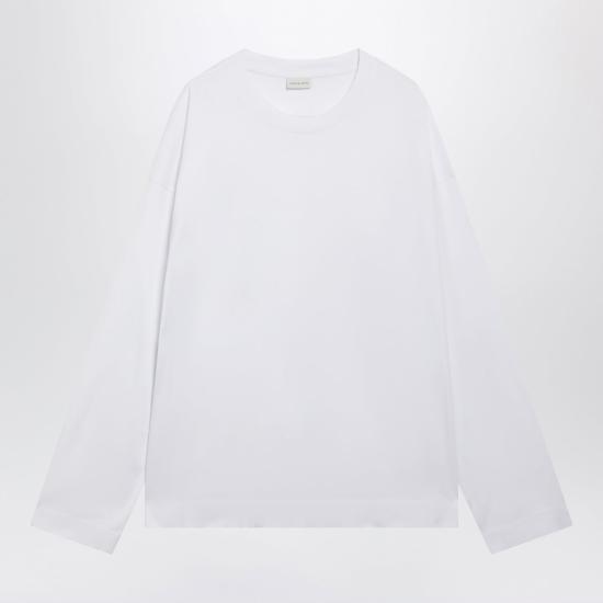 26FW 드리스 반 노튼 반팔 티셔츠 0211084603 001 WHITE