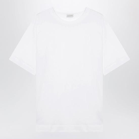 26FW 드리스 반 노튼 반팔 티셔츠 0211004600 001 WHITE