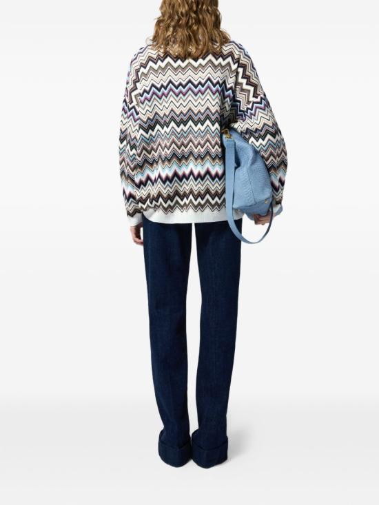 26FW 미소니 반팔 티셔츠 DS26WN1BBK01KOSMSPL NAVY - MISSONI